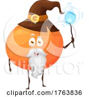 Orange Wizard Mascot by Vector Tradition SM