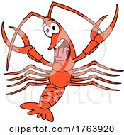 Cartoon Screaming Crawfish by LaffToon #COLLC1763920-0065