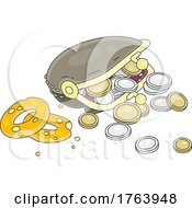 Cartoon Coin Purse And Biscuits