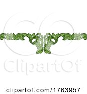 Poster, Art Print Of Filigree Leaf Pattern Floral Scroll Pattern