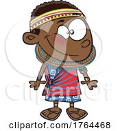 Cartoon Kenyan Girl