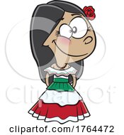 Cartoon Mexican Girl by toonaday