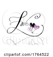 Poster, Art Print Of Valentines Day Background With Hand Drawn Lettering