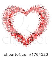 Poster, Art Print Of Valentines Day Background With Heart Shaped Border