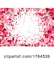 Poster, Art Print Of Valentines Day Background With Hearts Border