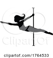 Poster, Art Print Of Pole Dancer Woman Silhouette
