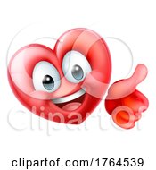 Heart Emoticon Happy Cartoon Mascot Character