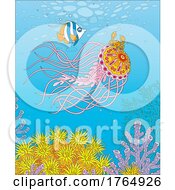 Poster, Art Print Of Fish And Jellyfish