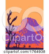 Big Bend Ranch State Park With Solitario Peak On The Rio Grande In Brewster And Presidio Texas USA WPA Poster Art