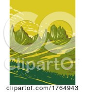 Poster, Art Print Of Buffalo Bill State Park With Shoshone Canyon Located In Park County Wyoming Wpa Poster Art