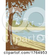 Edness K Wilkins State Park On The North Platte River East Of Casper In Natrona County Wyoming WPA Poster Art