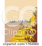 Keyhole State Park with Belle Fourche River in Crook County Wyoming Cottonwood Area Wyoming WPA Poster Art by patrimonio #COLLC1764960-0113