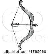 Black And White Archery Bow And Arrow by JVPD