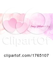 Poster, Art Print Of Watercolour Valentines Day Banner