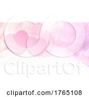 Poster, Art Print Of Watercolor Heart Background