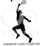 Poster, Art Print Of Tennis Player Man Sports Person Silhouette