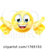 Thumbs Up Emoticon Emoji Face Cartoon Icon