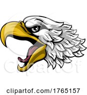 Bald Eagle Or Hawk Mascot Head Face Cartoon by AtStockIllustration