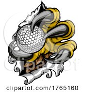 Poster, Art Print Of Tearing Ripping Claw Talons Holding Golf Ball