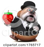 3d Gentleman Or Business Bulldog On A White Background