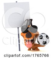 3d Puppy Dog On A White Background