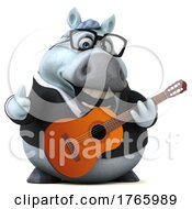3d Chubby White Business Horse On A White Background