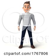 3d Breton Man, on a White Background by Julos #COLLC1767806-0108