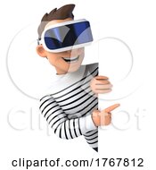3d Breton Man On A White Background by Julos