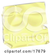 Poster, Art Print Of Blank Yellow Wrinkled And Peeling Label Sticker