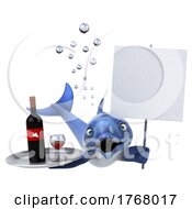 3d Dolphin, on a White Background by Julos #COLLC1768017-0108