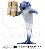 05/18/2022 - 3d Dolphin On A White Background