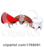 3d Crab On A White Background