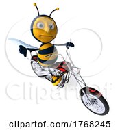 3d Bee Character On A White Background