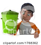 Poster, Art Print Of 3d Indian Boy On A White Background