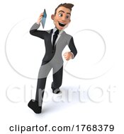3d White Business Man On A White Background