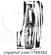 Standing Man Woodcut by xunantunich #COLLC1768382-0119