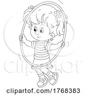 Poster, Art Print Of Black And White Girl Exercising With A Hula Hoop