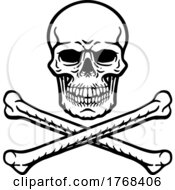 Skull And Crossbones Pirate Grim Reaper Cartoon by AtStockIllustration