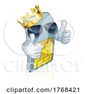 Poster, Art Print Of Sim Card Mobile Phone Cool King Cartoon Mascot