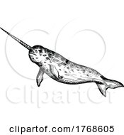 Poster, Art Print Of Sketched Narwhal