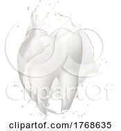 Poster, Art Print Of Tooth And Milk Splash