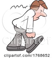 Cartoon Angry Man Walking Away by Johnny Sajem #COLLC1768652-0090