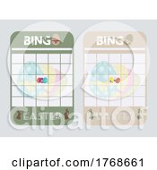 Poster, Art Print Of Bingo Easter Blank Cards With Trendy Colors