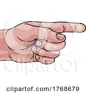 Hand Pointing Finger Comic Book Pop Art Cartoon