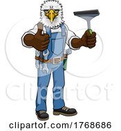 Eagle Car Or Window Cleaner Holding Squeegee