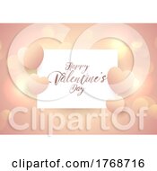 Valentines Day Background With Decorative Lettering