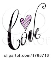 Poster, Art Print Of Valentines Day Background With Hand Drawn Love Word