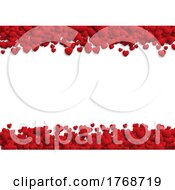 Poster, Art Print Of Valentines Day Background With Heart Border