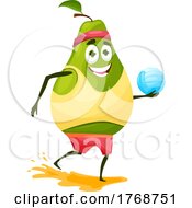 Pear Playing Beach Volleyball by Vector Tradition SM