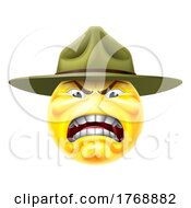 Angry Drill Sergeant Emoticon Cartoon Face